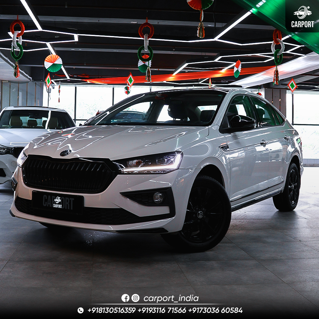 Used 2025 SKODA SLAVIA SPORTLINE TSI AT white - photo 1